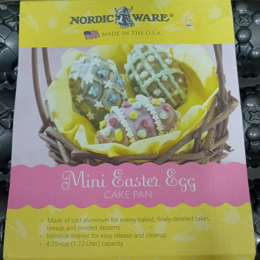 Nordic Ware Easter Egg Baking Mold Muffin Mini Cake Cast Aluminum‎ Pan USA